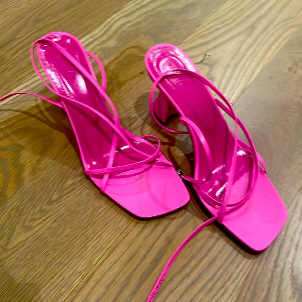 By far pink heel sandals size 39